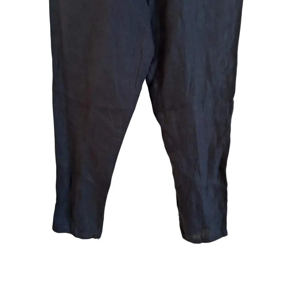 Zara Mens Relaxed Linen Pants Trousers straight Blue US 29 EU 36 NWT